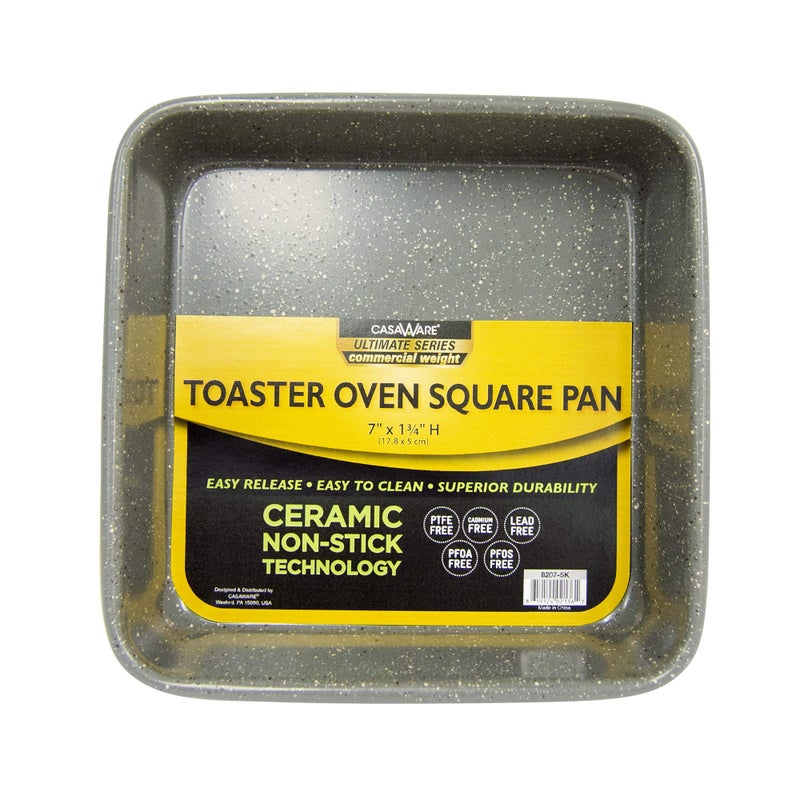 casaWare 3pc Ultimate Series Commercial Weight Toaster Oven Bakeware Set (Silver Granite) - Image 3